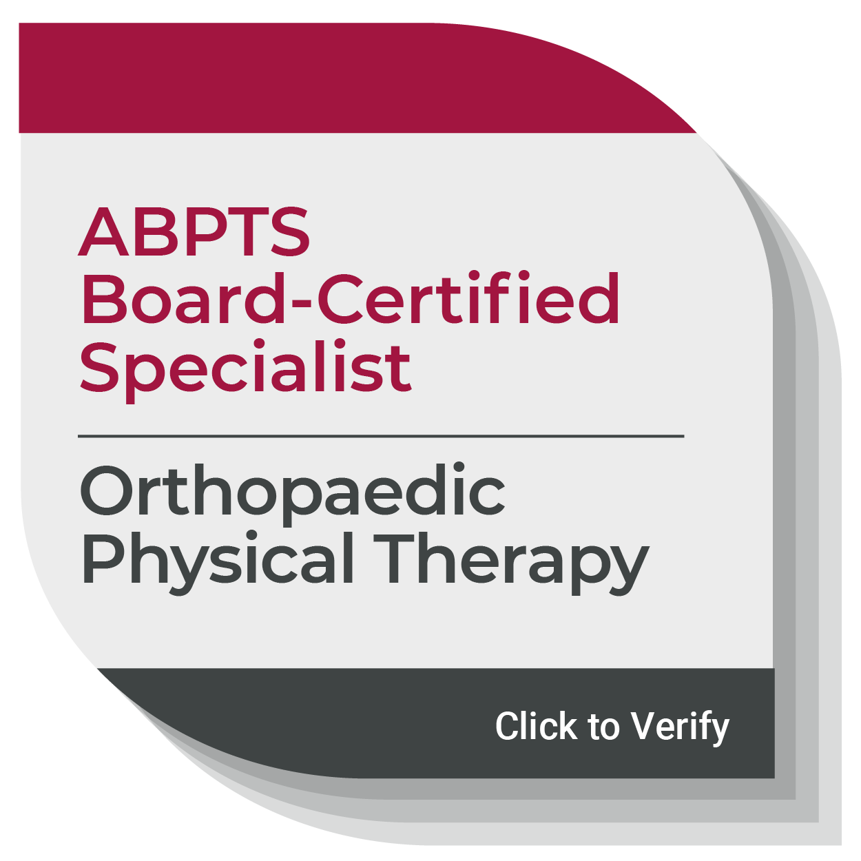 ABPTS Board-Certified Specialist badge 52869 ABPTS Board-Certified Specialist badge